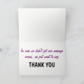 Paarse en Oranje meertalige Dank u Sjabloon (Binnen)