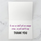 Paarse en Oranje meertalige Dank u Sjabloon (Binnen)