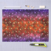 Paarse en Oranje Ombre Glitter Celestial Pattern Tissuepapier (Craft)