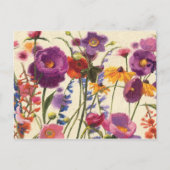 Paarse en Oranje papaver Melody Briefkaart (Voorkant)