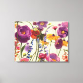 Paarse en Oranje papaver Melody Canvas Afdruk (Voorkant)