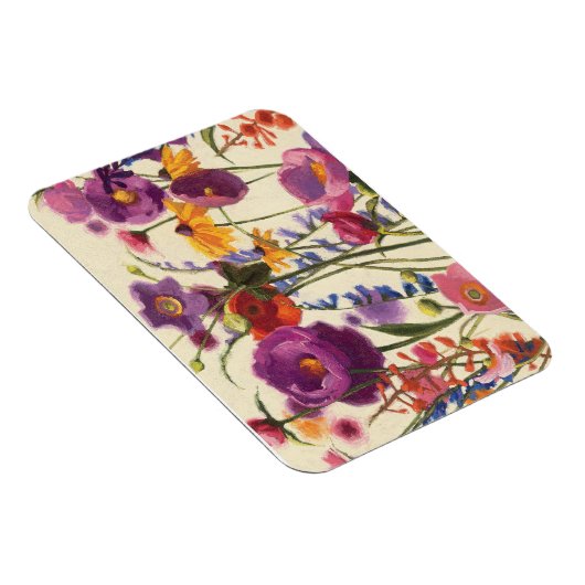 Paarse en Oranje papaver Melody Magneet (Rechterzijde)