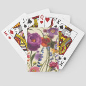 Paarse en Oranje papaver Melody Speelkaarten (Achterkant)