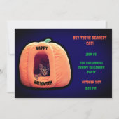 Paarse en Oranje Pompoen spooky kitten Kaart (Voorkant)