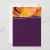 Paarse en Oranje repetitie Dinner Party Kaart (Achterkant)