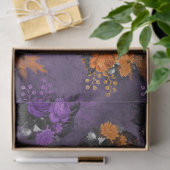 Paarse en Oranje Rozen Halloween-decoupage Tissuepapier (Geschenk)