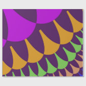 Paarse en Oranje schalen Cadeaupapier (Vlak)