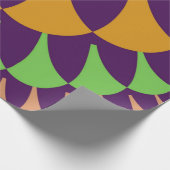 Paarse en Oranje schalen Cadeaupapier (Hoek)