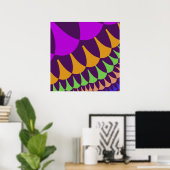 Paarse en Oranje schalen Poster (Thuiskantoor)