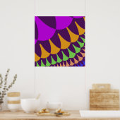 Paarse en Oranje schalen Poster (Keuken)