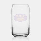 Paarse en Oranje Schoolkleuren Klassenjaar Blikvorm Glas (Achterkant)