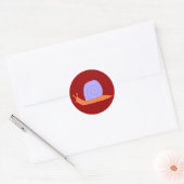 Paarse en Oranje slak stickers (Envelop)