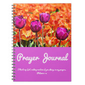 Paarse en Oranje Tulpen Notitieboek (Voorkant)