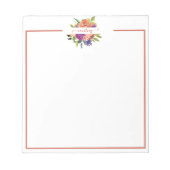 Paarse en oranje waterverf op maat notitieblok (Voorkant)