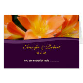 Paarse en Oranje zitplaatskaart (Voorkant Horizontaal)