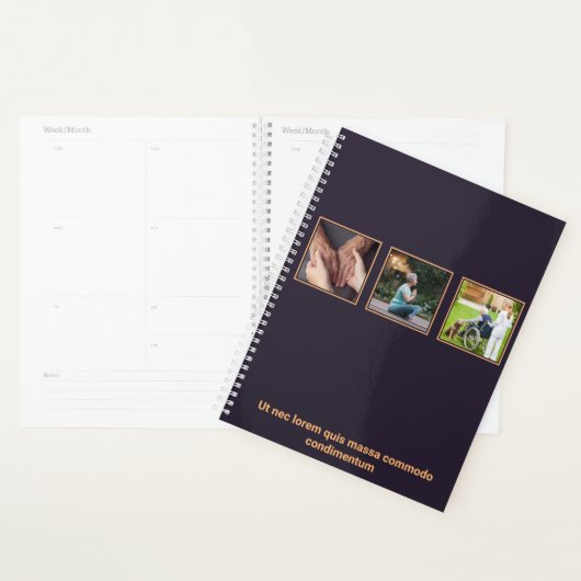 Paarse en Oranje zorgplanner Planner (Display)