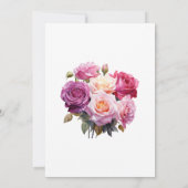 Paarse en Paarse Bloemen Vrijgezellenfeest Kaart (Achterkant)