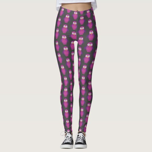 Paarse en Paarse boomgaarden Leggings (Voorkant)