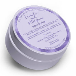 Paarse en Paarse Folie Cosmetics Jar Label