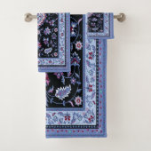 Paarse en Periwinkle Perzische Paisley Bad Handdoek (Insitu)