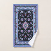 Paarse en Periwinkle Perzische Paisley Bad Handdoek (Handdoek)