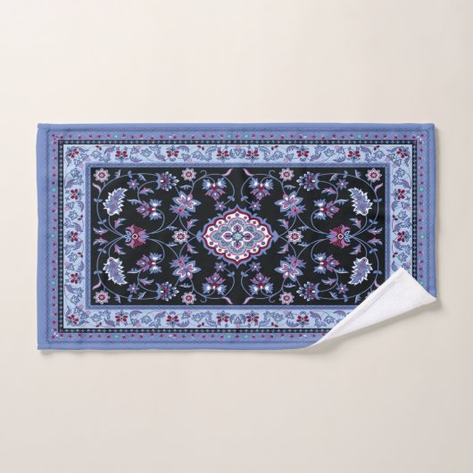 Paarse en Periwinkle Perzische Paisley Bad Handdoek (Handdoek)