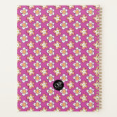 Paarse en perzik bloem gepersonaliseerd  planner (Achterkant)