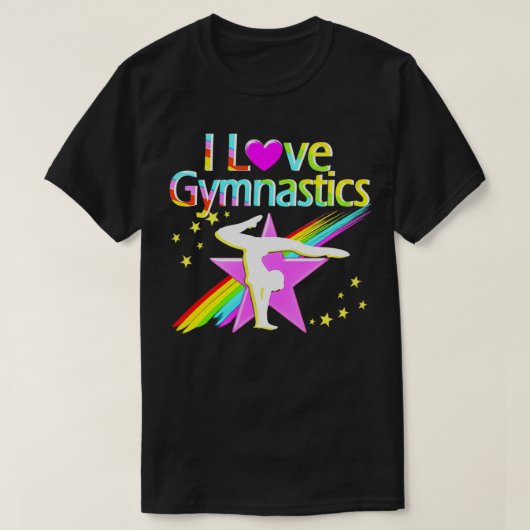 PAARSE EN PINK IK HOOP VAN GYMNASTIEK T-SHIRT (Design voorkant)