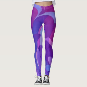 Paarse en Plum Artsy Leggings