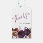 Paarse en Pruim Persoonlijke Favor Cadeaulabel (Voorkant)