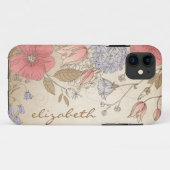 Paarse en Rode Bloemen iPhone 5 Hoesje (Achterkant (horizontaal))