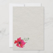 Paarse en rode bloemen met Pampas Grass Wedding Kaart (Achterkant)