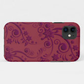 Paarse en rode Floral in reliëfdruk Kijk iPhone 5 Case-Mate iPhone Case (Achterkant (horizontaal))
