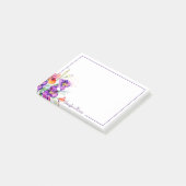 Paarse en rode gepersonaliseerde Iris Post-it® Notes (Schuin)