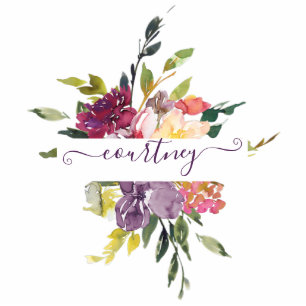 Paarse en rode, gepersonaliseerde magneet fotobeeldje magneet