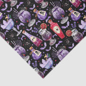 Paarse en rode Halloween cocktails en drankjes Tissuepapier (Detail)