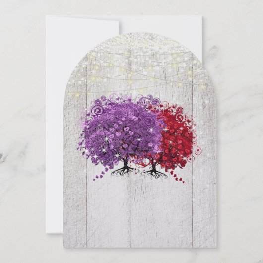 Paarse en rode hals kaart (Achterkant)