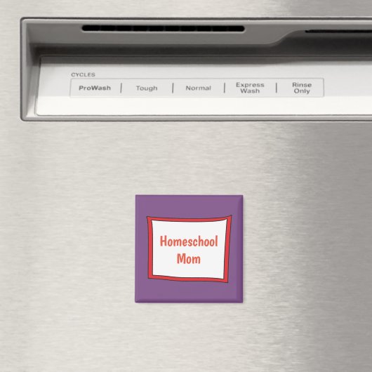 Paarse en rode homeschool mama magneet (Insitu (Vaatwasser))