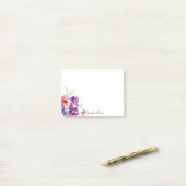 Paarse en rode Iris gepersonaliseerd Post-it® Notes (Op bureau)