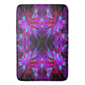 Paarse en rode kaleidoscoop badmat (Voorkant Verticaal)