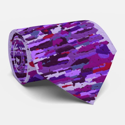 Paarse en Rode Necktie Stropdas (Opgerold)