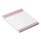Paarse en rode pokkendots notitieblok (Schuin)