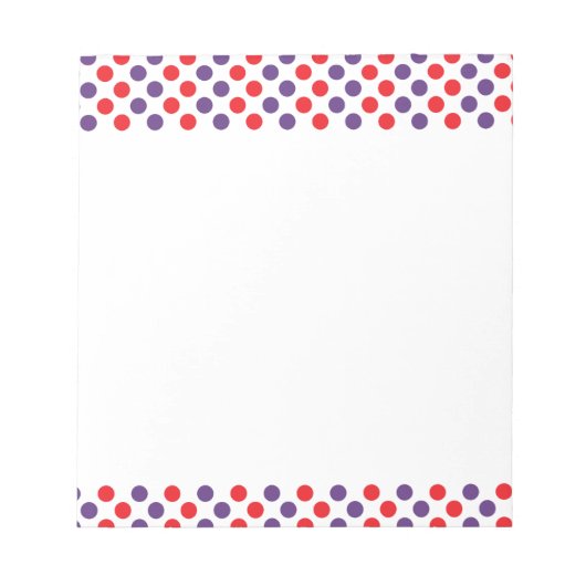 Paarse en rode pokkendots notitieblok (Voorkant)
