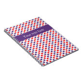 Paarse en rode pokkendots notitieboek (Rechterzijde)