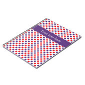 Paarse en rode pokkendots notitieboek (Linkerzijde)