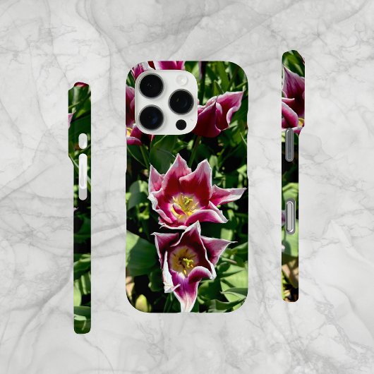 Paarse en rode puntige tulpen mobiele telefoonhoes Case-Mate iPhone case