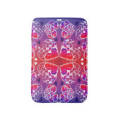 Paarse en rode roomkleurige rotsachtige kunsten badmat (Voorkant Verticaal)