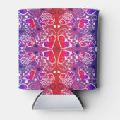 Paarse en rode roomkleurige rotsachtige kunsten blikjeskoeler (Voorkant)