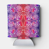 Paarse en rode roomkleurige rotsachtige kunsten blikjeskoeler (Achterkant)