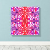 Paarse en rode roomkleurige rotsachtige kunsten canvas afdruk (Insitu (Houten vloer))